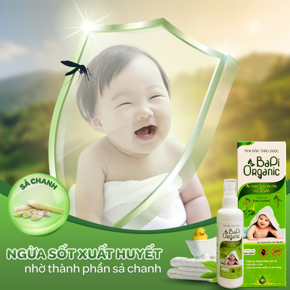 Xịt tinh dầu đuổi muỗi, thảo dược chống muỗi côn trùng