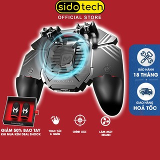 Tay cầm chơi game điện thoại SIDOTECH Memo AK77 hỗ trợ 6 ngón bắn PUBG / FREE FIRE / ROS phù hợp điện thoại smartphone