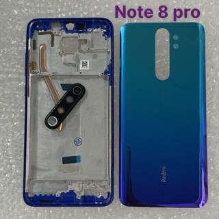 Bộ Vỏ zin xiaomi Redmi Note 8 pro có cụm kính camera ,nút bấm