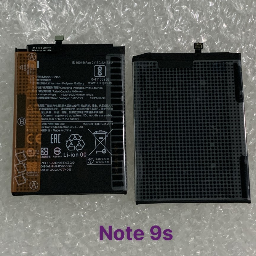Pin BN55 / Xiaomi Redmi Note 9S zin new 100% dung lượng 4920/5020mAh bảo hành đổi trả