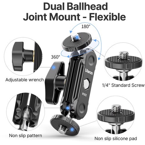 ULANZI R102 3058 - Double Magic Arm  - Hàng Chính Hãng