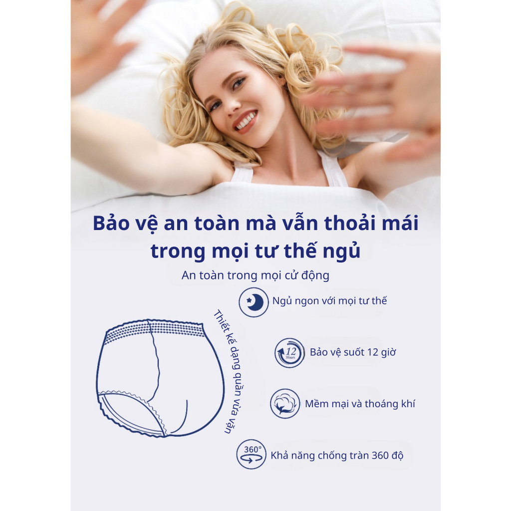 Băng Vệ Sinh Dạng Quần Aiwina Túi 3 Cái, Ban Đêm Chống Tràn và Thấm Hút Hiệu Quả, Dùng Cho Bé Gái Dậy Thì và Mẹ Sau Sinh