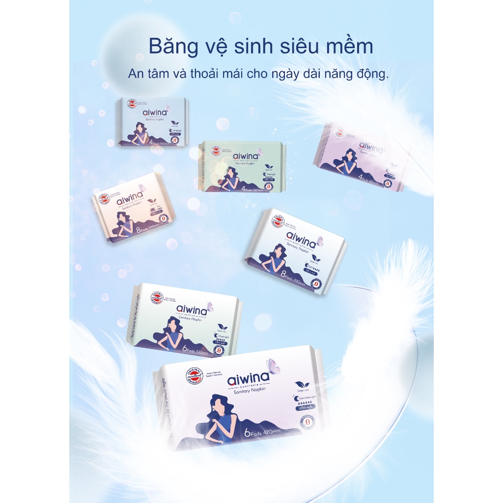 Băng Vệ Sinh AIWINA Siêu Mềm Và Mỏng Có Cánh – Gói lớn