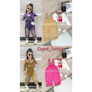 SIZE ĐẠI 8-26KG: Bộ quần yếm Jeans/kaki + áo xinh xắn cho bé gái - BYQT - BYQBG - BYQ