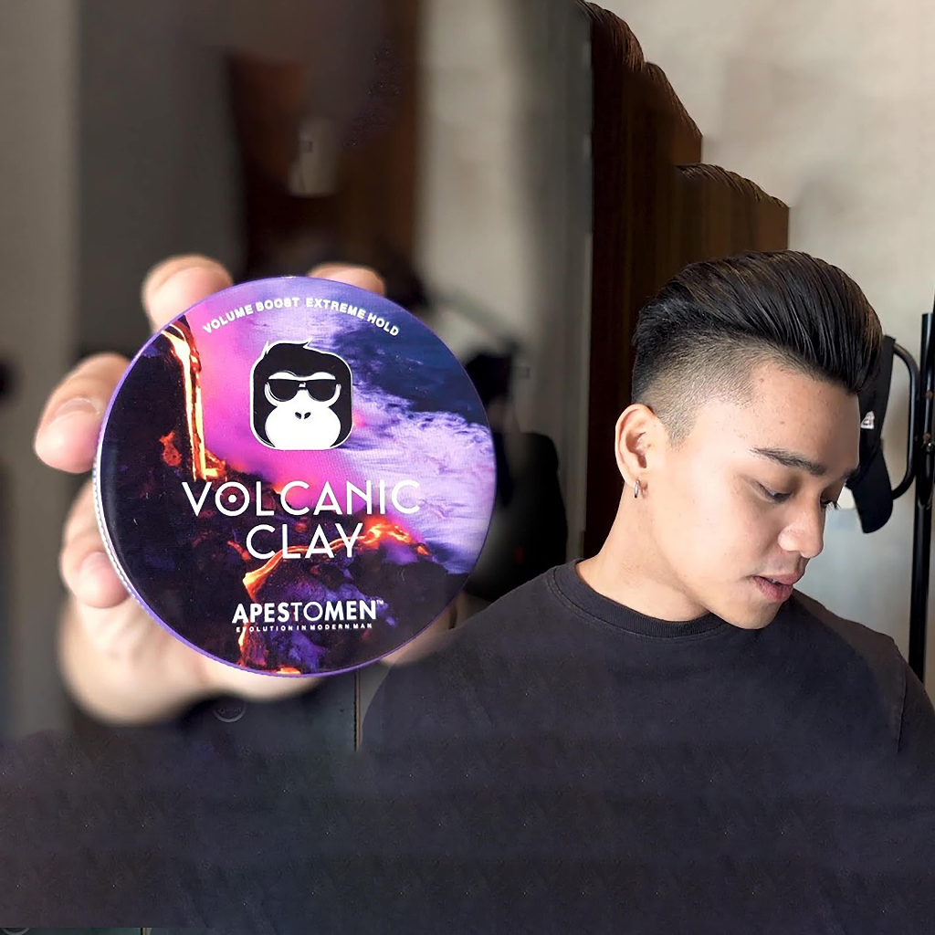 Sáp Vuốt Tóc Nam VOLCANIC Clay 80g - Sáp Vuốt Tóc Quốc Dân Siêu Giữ Nếp 24h, Mùi Hương Nhẹ Nhàng Giúp Mái Tóc Bồng Bềnh