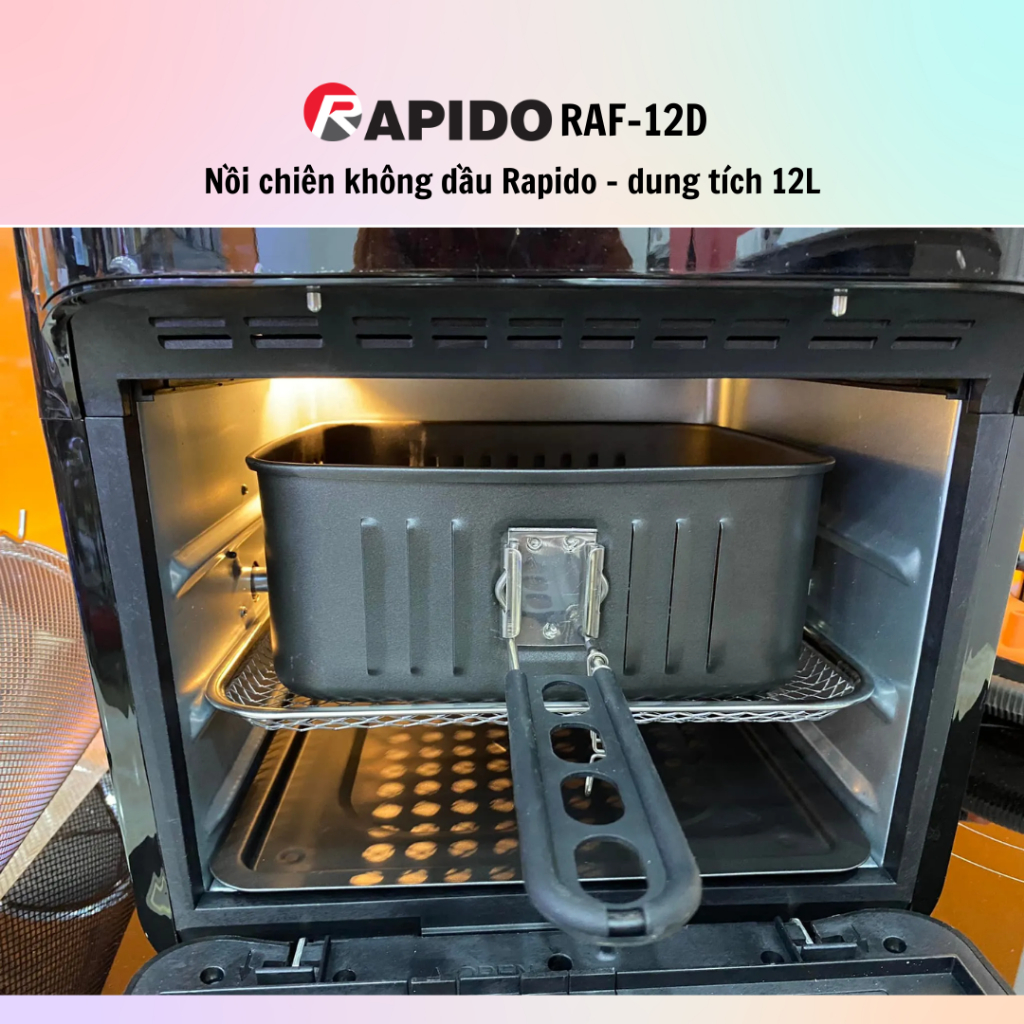 Nồi chiên không dầu Rapido RAF6.5D /RAF-12D  1800W - Hàng chính hãng