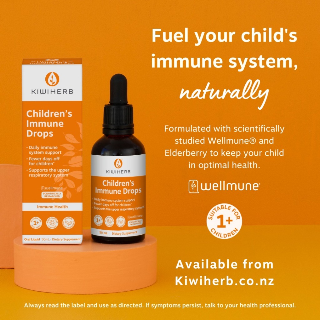 Tăng đề kháng Kiwiherb Children's Immune Drops (1 tuổi+) Hỗ trợ miễn dịch cho bé 50ml