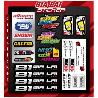 Tem sticker dán combo 4 tem tỉnh + 3 tem chữ + 1 set sticker logo + 1 set sticker dán biển số