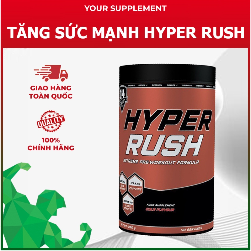 Bột tăng sức mạnh Superior Hyper Rush 380g - 40 servings