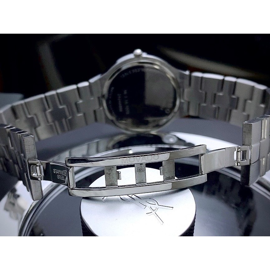 ĐỒNG HỒ CẶP MOVADO 0607199 khung thép trắng- Máy swiss made- Size 40/26mm- chống nước- bảo hành 24 tháng