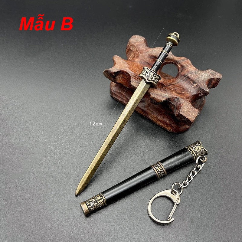 Móc Khóa Kiếm 12cm - Mô Hình Sưu Tầm và Trưng Bày - Chất Liệu Kim Loại Thiết Kế Tinh Xảo và Đẹp Mắt