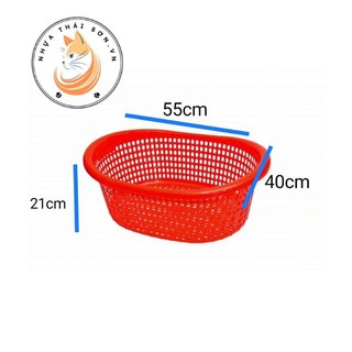 Rổ nhựa/sóng nhựa oval 55,2x40,4x21,2cm tân lập thành