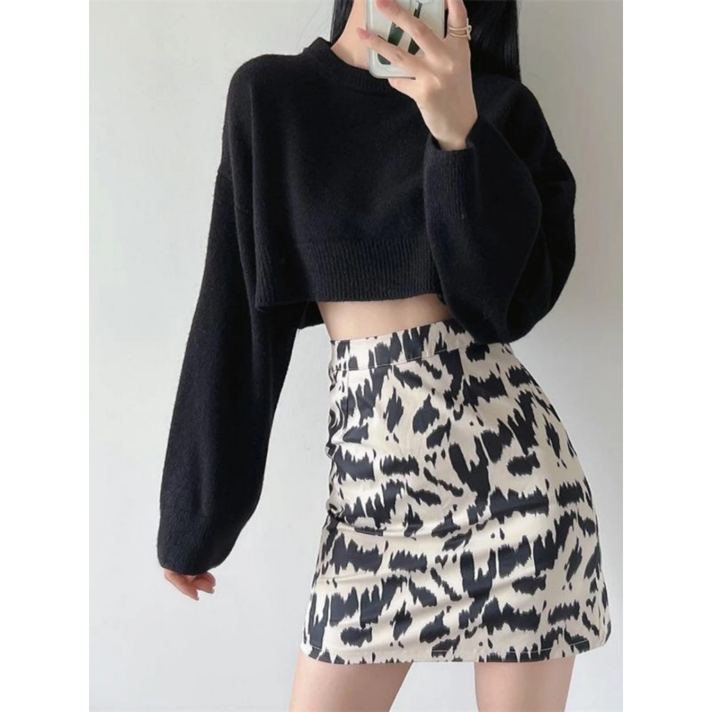 Áo len croptop tay dài phong cách hàn quốc  - 247store.vn - aolencroptoptron786_P13k16