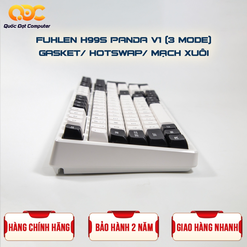 BÀN PHÍM CƠ FUHLEN H99S PANDA 3-MODE/ GASKET/ HOTSWAP/ MẠCH XUÔI