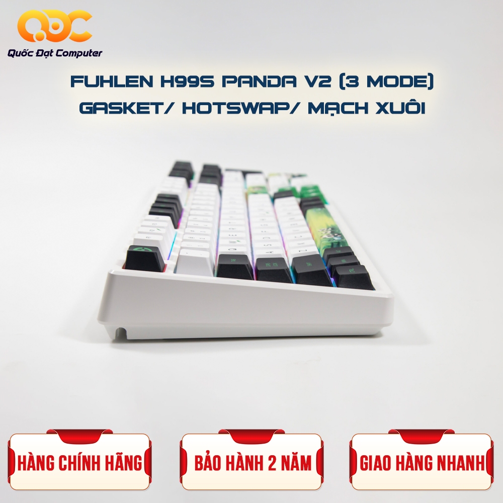 BÀN PHÍM CƠ FUHLEN H99S PANDA V2 3-MODE/ GASKET/ HOTSWAP/ MẠCH XUÔI