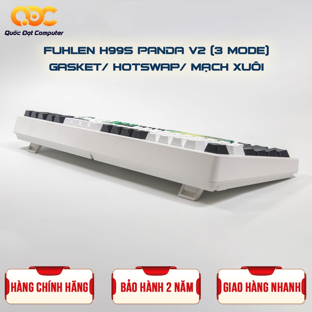 BÀN PHÍM CƠ FUHLEN H99S PANDA V2 3-MODE/ GASKET/ HOTSWAP/ MẠCH XUÔI