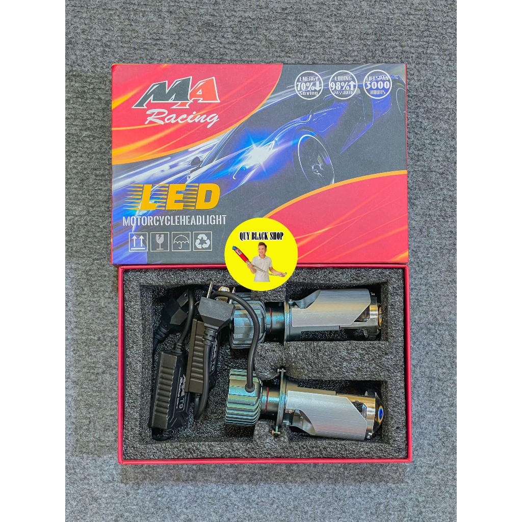 Đèn Pha LED Bi Cầu Mini H4 T9 Công Xuất 60w Lắp Ô tô, Xe Máy | QUY BLACK SHOP