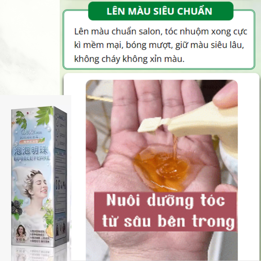 Dầu gội nhuộm phủ bạc tóc thảo dược SAMI - Bọt thảo dược SAMI phủ màu đen, nâu hạt dẻ, kích mọc tóc 400ml - SKIN BEAUTY