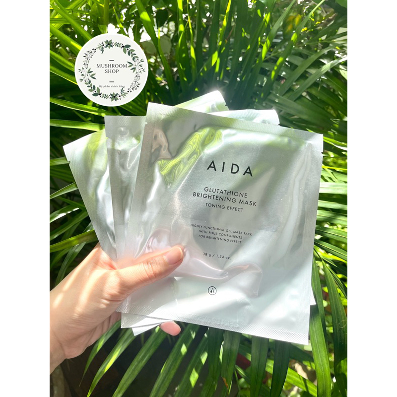Mặt Nạ Siêu Truyền Trắng Aida Glutathione Brightening Mask Làm Trắng Căng Bóng Mờ Nám