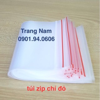 Túi Zip chỉ đỏ nhiều kích cỡ đựng bánh tráng, thực phẩm