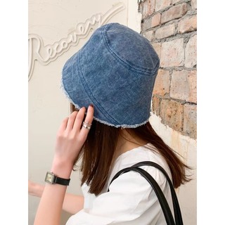Nón bucket denim rách mẫu mới