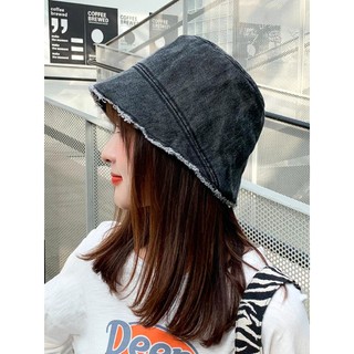Nón bucket denim rách mẫu mới