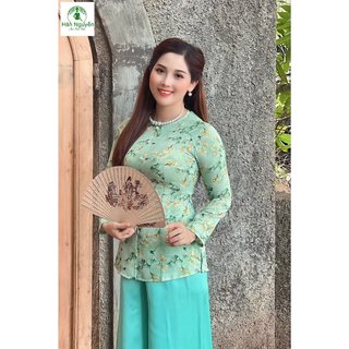 B.a01 - áo lẻ bà ba dây kéo hoa gió - hân nguyễn áo bà ba