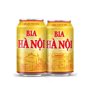 Combo 2 lon bia hà nội 330ml