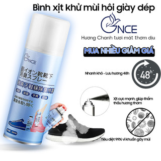 Bình xịt khử mùi hôi giày dép nano ion bạc kháng khuẩn Ximo lọ 260ml, chai làm thơm tủ giầy, quần áo, tất vớ chân.