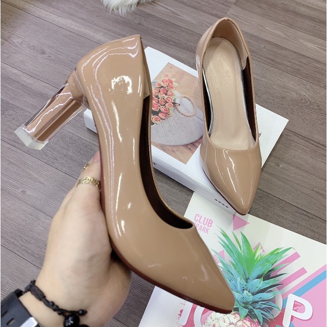 Giày Cao Gót Nữ MŨI trơn Giày búp bê mũi nhọn nữ tính cao 5p và 7p - size 35 - size 40 mã Cotron