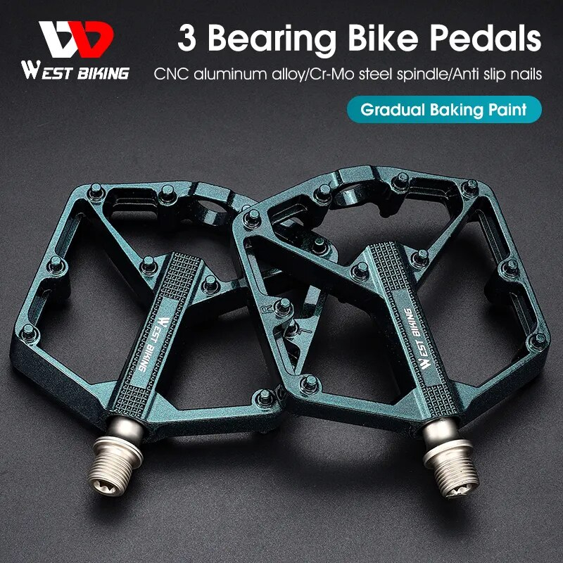 Pedal Xe Đạp WESTBKING Hợp Kim Nhôm Siêu Nhẹ Đúc CNC 3 Vòng Bi Chống Trượt Dành Cho Xe Đạp MTB/Road