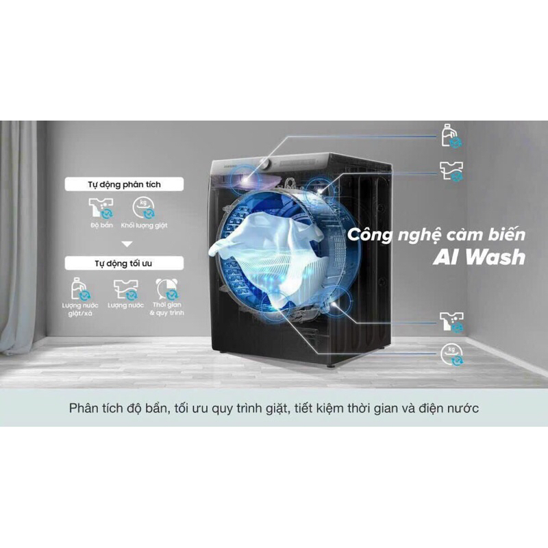 Máy giặt sấy Samsung Inverter giặt 21 kg - sấy 12 kg WD21T6500GV/SV
