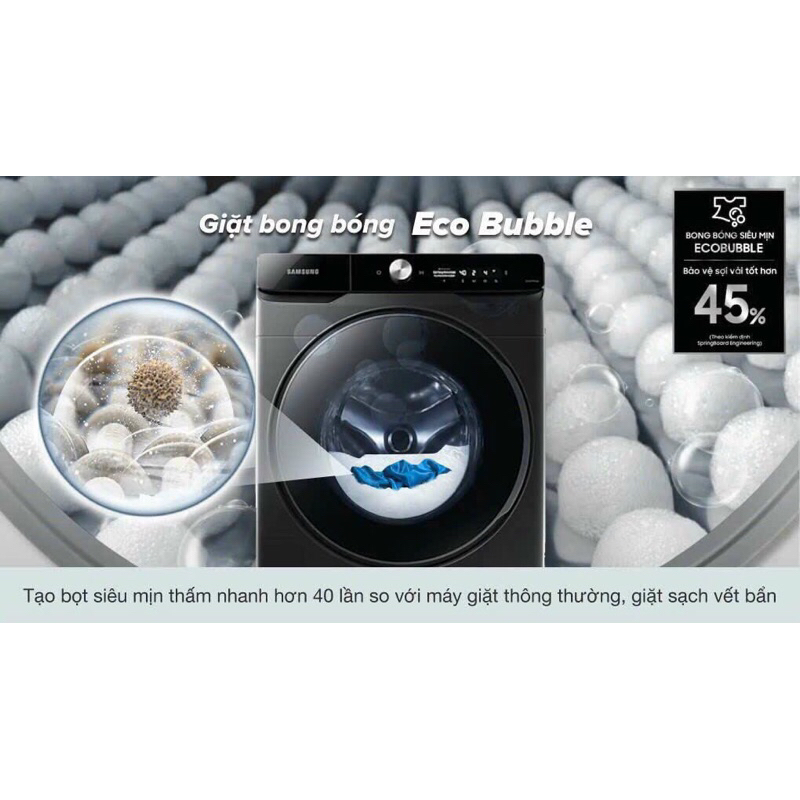 Máy giặt sấy Samsung Inverter giặt 21 kg - sấy 12 kg WD21T6500GV/SV