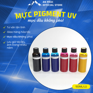 Mực dầu pigment uv - mực không phai lọ 100ml