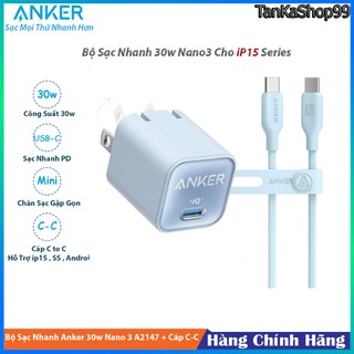 Sạc 30w anker a2147 kèm cáp c to c a80f1 bio nhựa sạc nhanh pd27w cho lp15 pps cho ss...