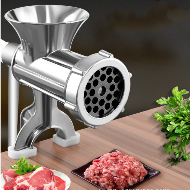 Máy Xay Thịt Bằng Tay Kẹp Bàn Inox Tiện Lợi Size 10. Có Đầu Nhồi Lạp Xưởng Xúc Xích.