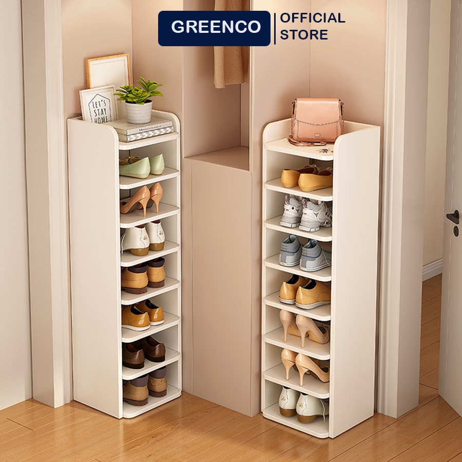Kệ để giày dép 3,5,7 tầng gỗ mdf chống bụi, chống ẩm, dễ dàng lắp ráp, phong cách châu Âu thương hiệu GREENCO - D09