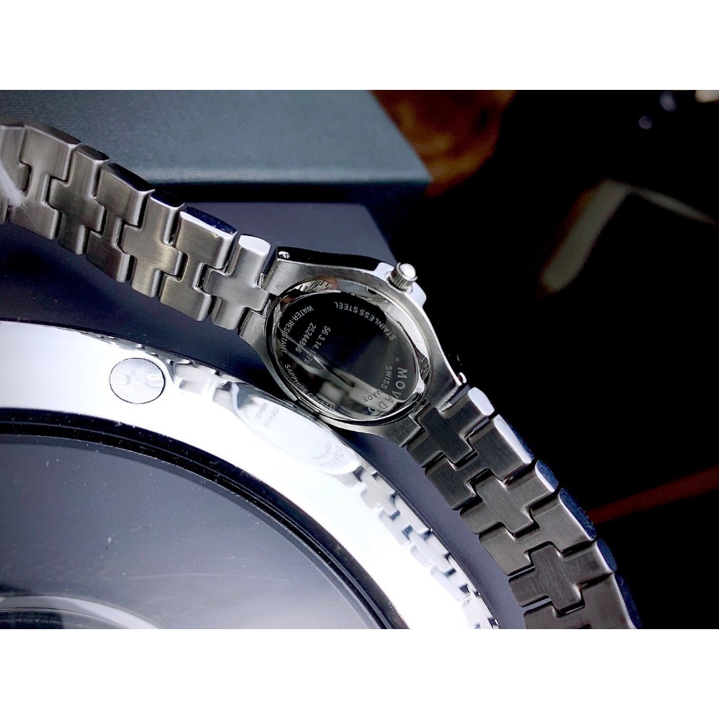 ĐỒNG HỒ NỮ MOVADO 0607199 khung thép trắng- Máy swiss made- Size 26mm- chống nước- bảo hành 24 tháng