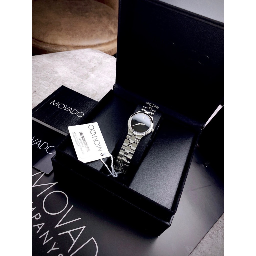 ĐỒNG HỒ NỮ MOVADO 0607199 khung thép trắng- Máy swiss made- Size 26mm- chống nước- bảo hành 24 tháng