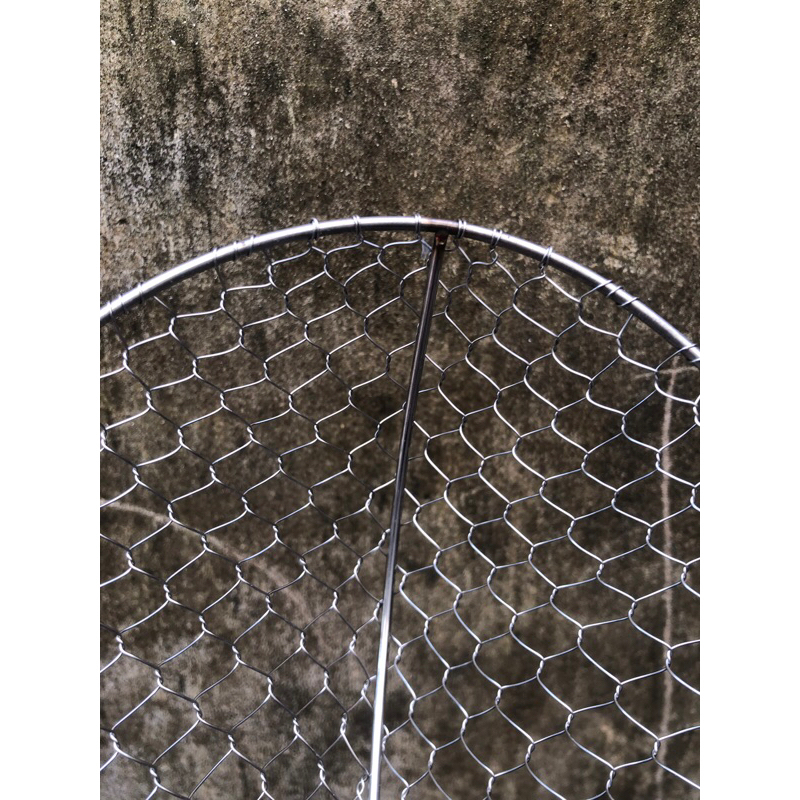 1 chiếc vợt đánh cá inox 304 kích thước 19x25cm