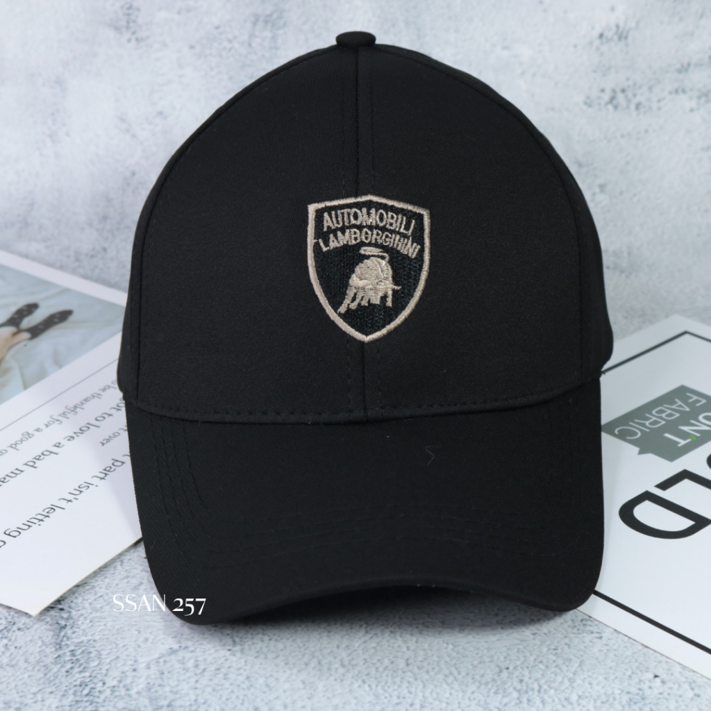 Mũ lưỡi trai Nón kết vải thoáng mát đơn giản thêu logo Lamborghini Pu.ma cá tính cho nam