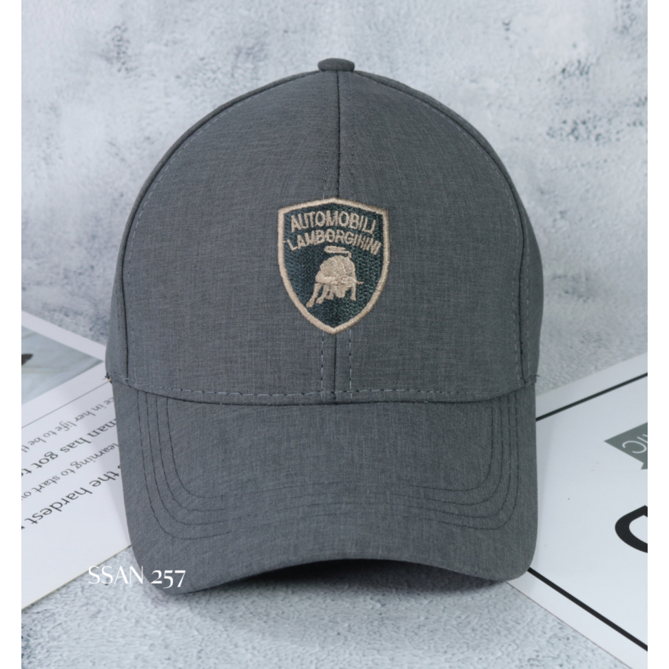 Mũ lưỡi trai Nón kết vải thoáng mát đơn giản thêu logo Lamborghini Pu.ma cá tính cho nam