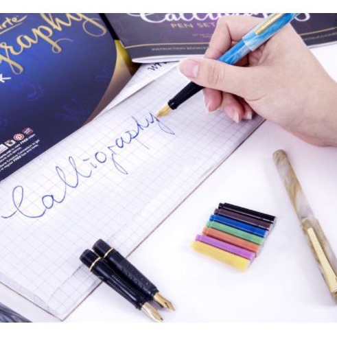 Bộ bút viết thư pháp Calligraphy Mont Marte (2 ngòi F & B) | Calligraphy 2 Nib Pen Set