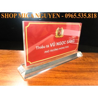 BIỂN CHỨC DANH MICA 12×24 ĐỂ BÀN - BẢNG TÊN MICA ĐỂ BÀN - BẢNG TÊN ĐỂ BÀN - BIỂN CHỨC DANH - Mica Nguyễn