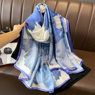 Khăn quàng cổ hình bông hoa to siêu đẹp, khăn lụa cao cấp phong cách thanh lịch