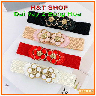 Thắt lưng phối đầm - đai nịt hình bông hoa 4cm