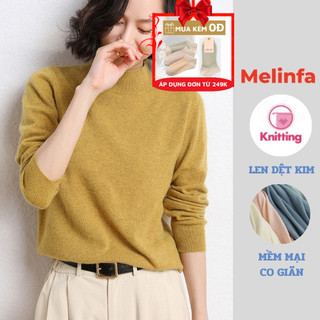 Áo len nữ cao cổ dài tay len dệt kim Quảng Châu mềm mịn co giãn mã VAA0325