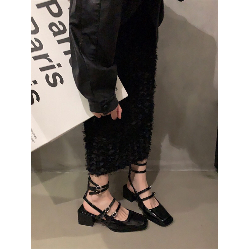 GUỐC ĐẾ VUÔNG CAO 5CM DÂY NGANG DA BÓNG ⭐️