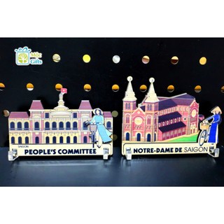 Sỉ 100 móc treo mini hình " ubnd hồ chí minh, nhà thờ đức bà " địa danh nổi tiếng của hồ chí minh
