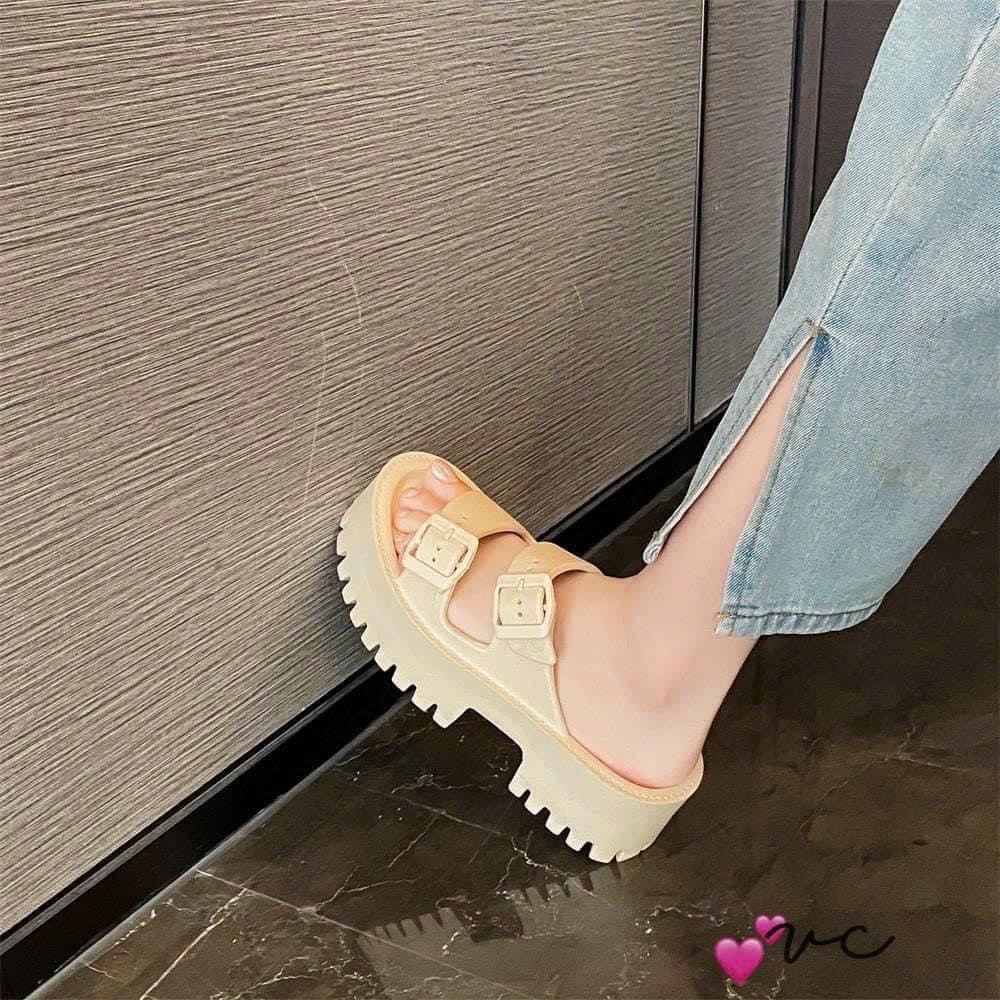 DÉP NỮ TRẮNG ĐẾ ĐÚC 2 QUAI NGANG-B803